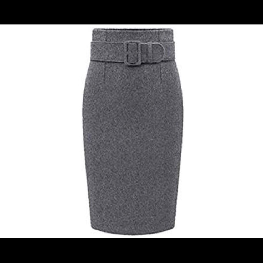 Wool skirt grey